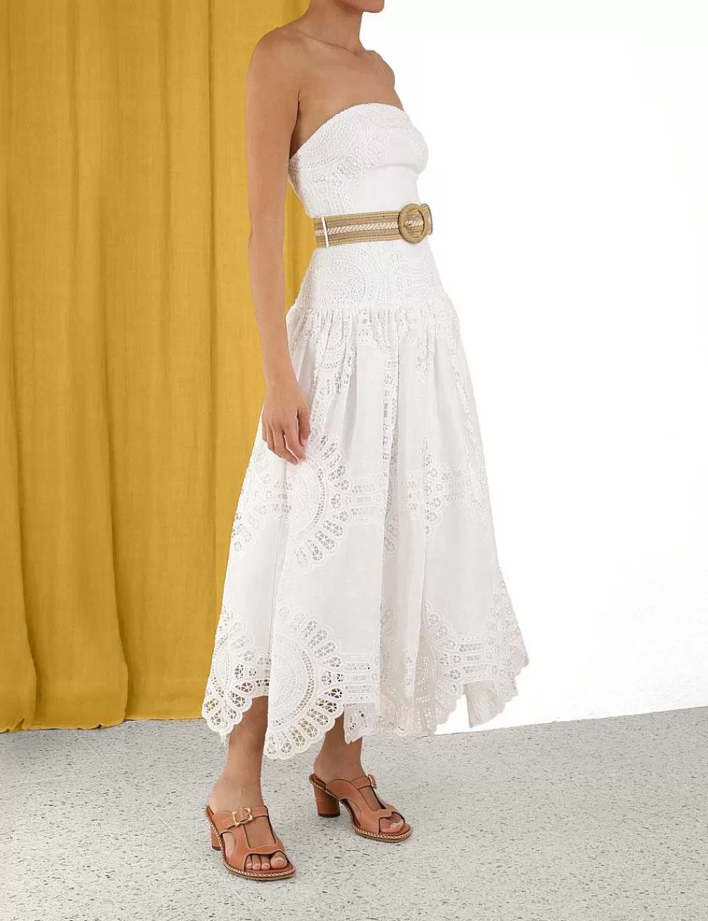 Outlet ZIMMERMANN Vacay Strapless Midi Dress